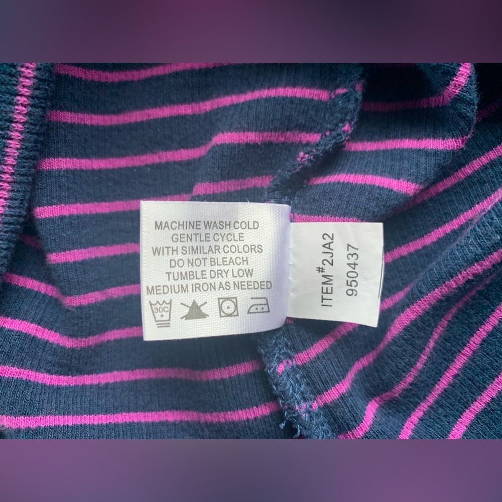 Orvis 100% Cotton Striped Quarter Zip Women’s Sweatshirt, Size Small - Picture 6 of 7